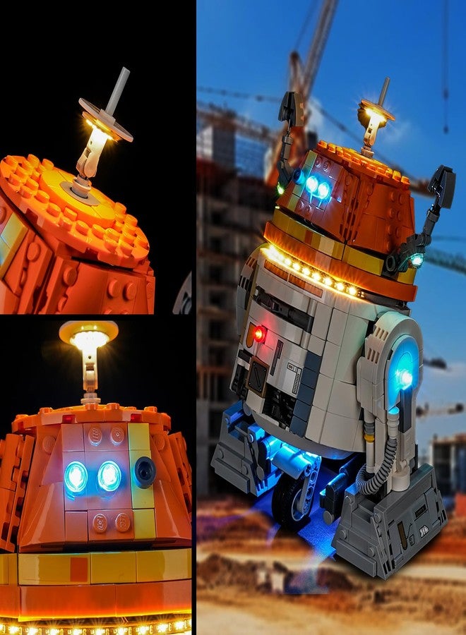 Vaodest مصباح ليد Vaodest لنموذج مكعبات روبوت Astromech من ليغو 75416 (C1-10P)، متوافق مع النموذج 75416 (مصباح ليد فقط، وليس مجموعة مكعبات البناء). - Image 5